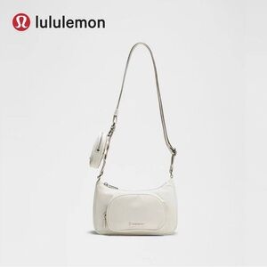 lululemon athletica Cream Shoulder Bag with Removable Pouch